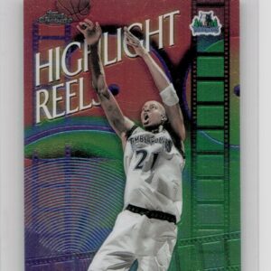 1999-00 Topps Chrome Kevin Garnett #HR3 Timberwolves Highlight Reels