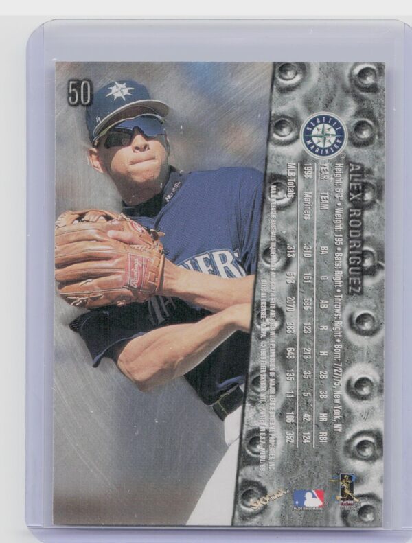 1999 Fleer Metal Universe Alex Rodriguez #50 Mariners - Image 3