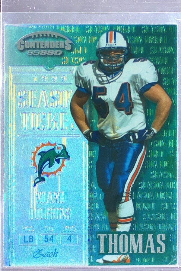 1999 Playoff Contenders SSD Zach Thomas #93 Dolphins