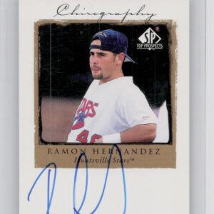 1999 SP Top Prospects Ramon Hernandez AU #RH Stars Chirography