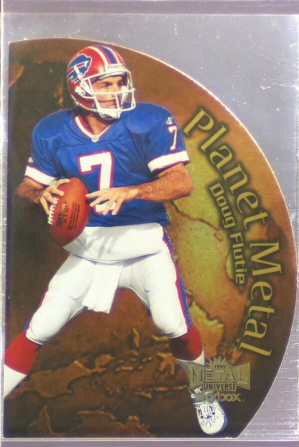 1999 SkyBox Metal Universe Doug Flutie #6 PM Bills Planet Metal