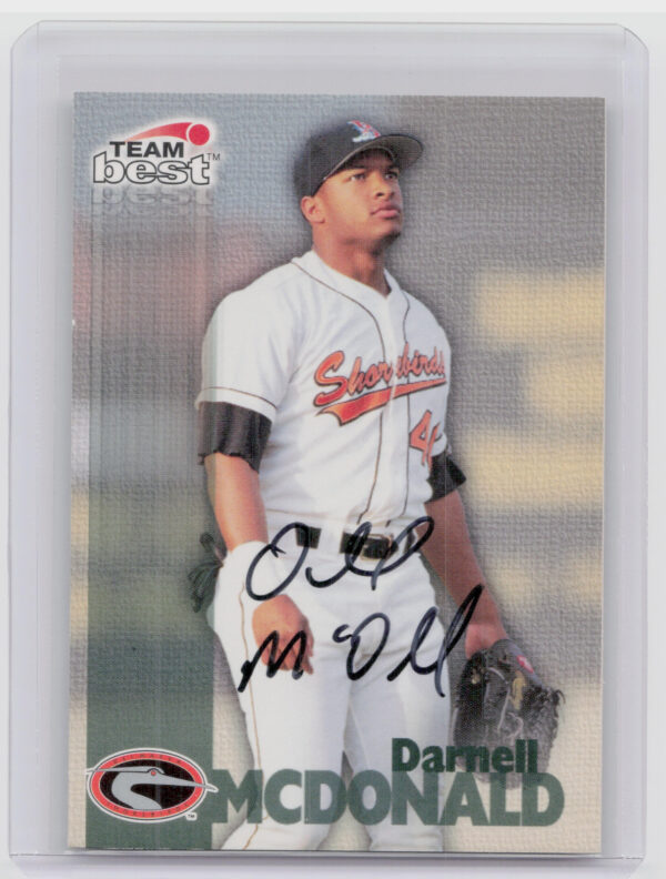 1999 Team Best Rookie Darnell McDonald AU #NNO Shorebirds Autographs
