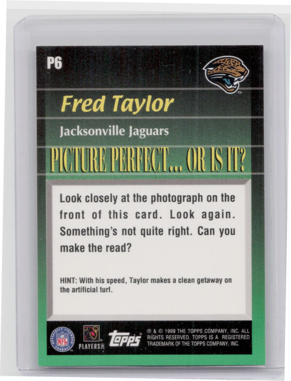 1999 Topps Fred Taylor #P6 Jaguars Picture Perfect - Image 3