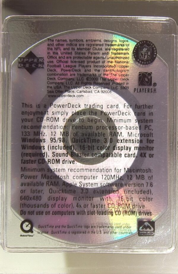1999 Upper Deck PowerDeck David Boston #PD28 Cardinals - Image 3