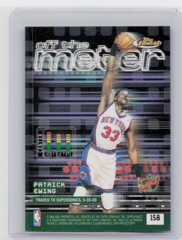 2000-01 Finest Alonzo Mourning / Patrick Ewing #158 SuperSonics - Image 3