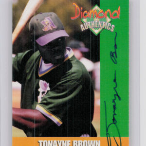 2000 Diamond Authentics Autographs Tonayne Brown AU SN3250 #17 GreenJackets