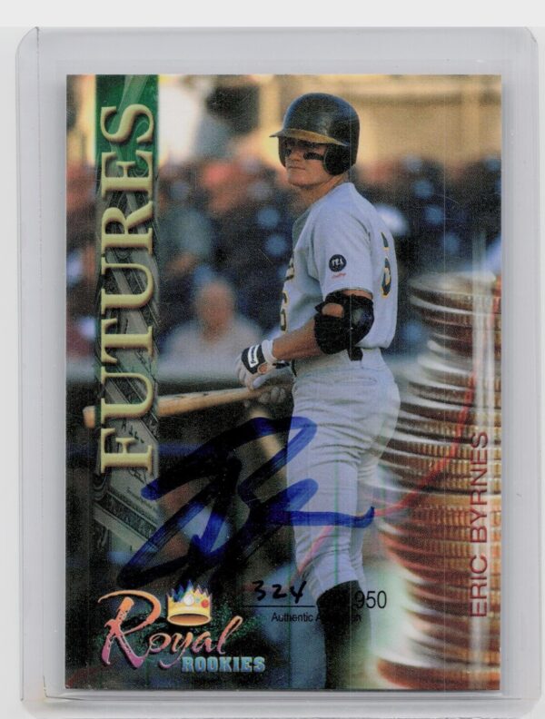 2000 Royal Rookies Futures Eric Byrnes Auto /4950 #14 A's Autographs