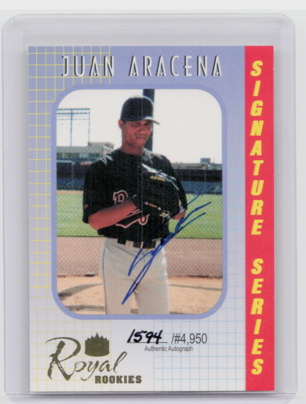 2000 Royal Rookies Juan Aracena AU SN4950 #3 Orioles Autographs