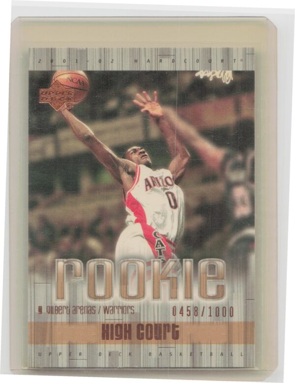 2001-02 Upper Deck Hardcourt Gilbert Arenas RC /1000 #96a Warriors