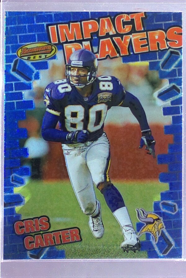 2001 Bowman's Best Cris Carter #IP18 Vikings Impact Players