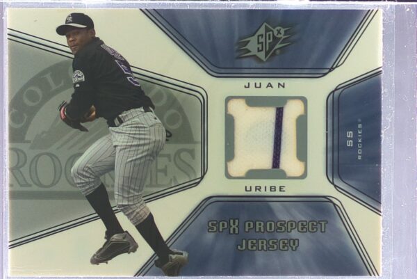 2001 SPx Juan Uribe RC JSY #133 Rockies