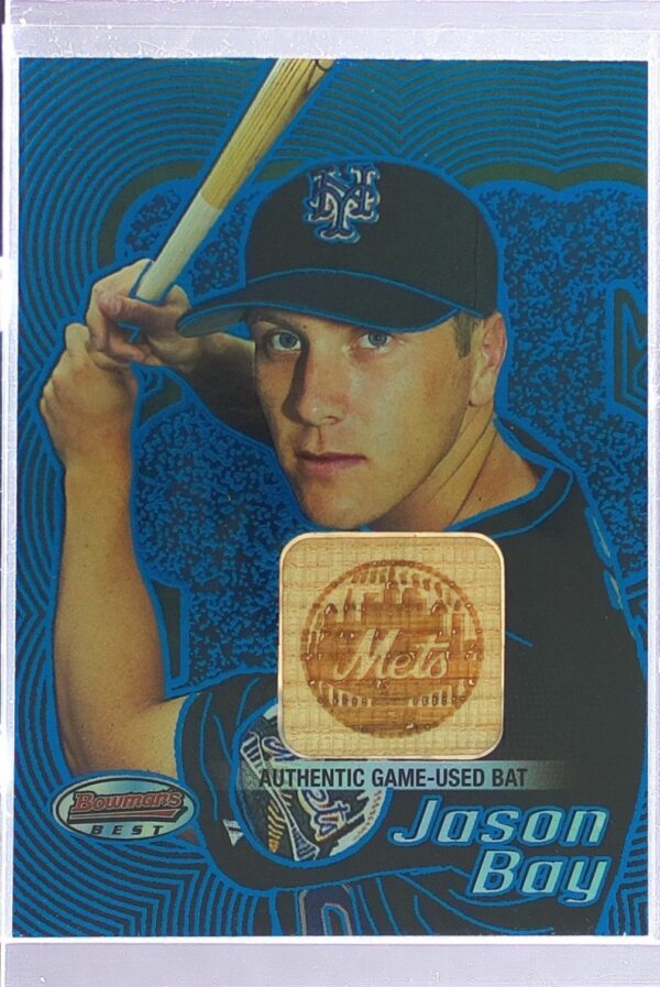 2002 Bowman's Best Jason Bay Blue JSY #107 Mets