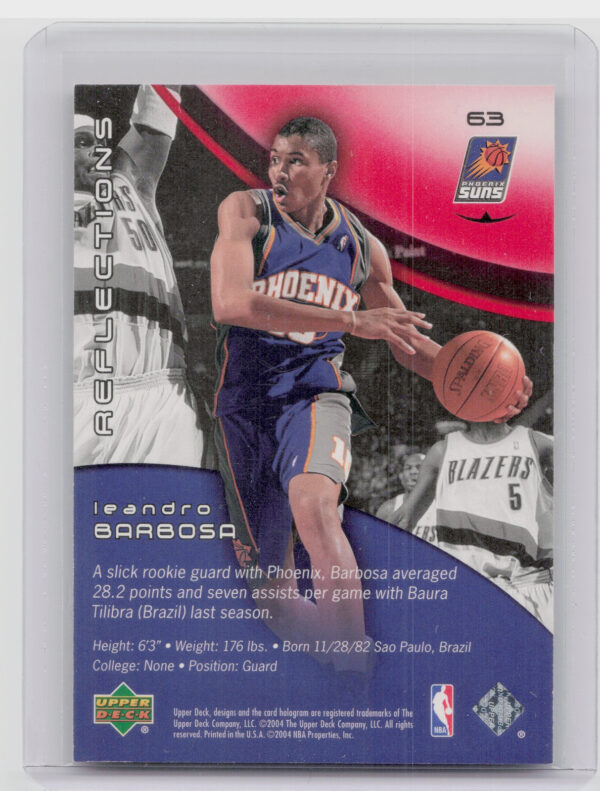 2003-04 Upper Deck Triple Dimensions Leandro Barbosa SN500 #63 Suns Reflections - Image 3