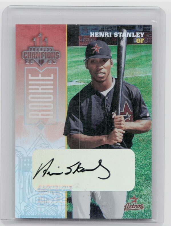 2003 Donruss Champions Henri Stanley AU SN390 #113 Astros Autographs