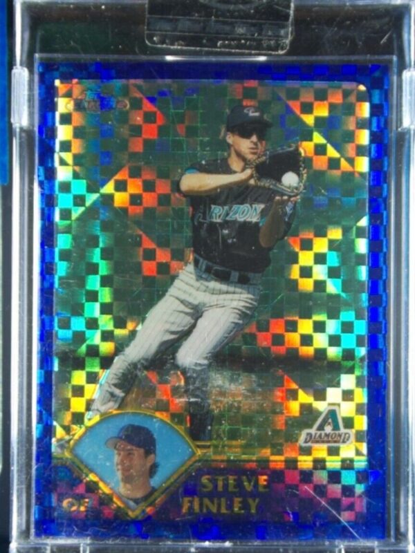 2003 Topps Chrome Steve Finley Uncirculated X Fractors SN57 #253 Diamondbacks