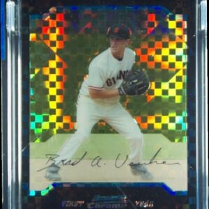 2004 Bowman Chrome Brad Vericker X Fractors SN172 #327 Giants
