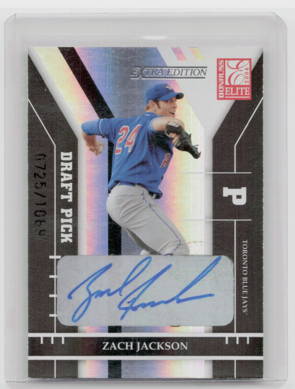2004 Donruss Elite Extra Edition Zach Jackson AU SN1069 RC #312 Jays