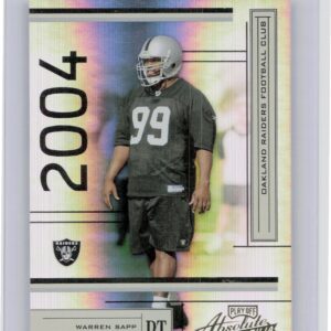 2004 Playoff Absolute Memorabilia Warren Sapp /1150 #105 Raiders