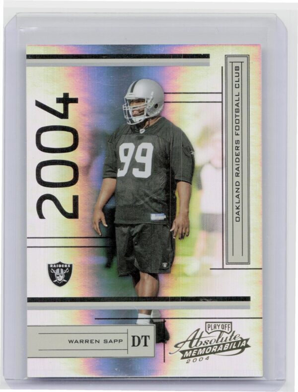 2004 Playoff Absolute Memorabilia Warren Sapp /1150 #105 Raiders