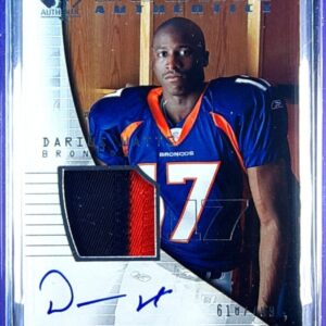 2004 SP Authentic Darius Watts JSY Patch AUTO RC /799 #191 Broncos