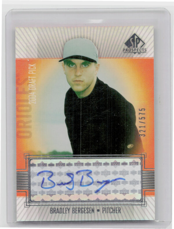 2004 SP Prospects Brad Bergesen AU RC SN575 #382 Orioles