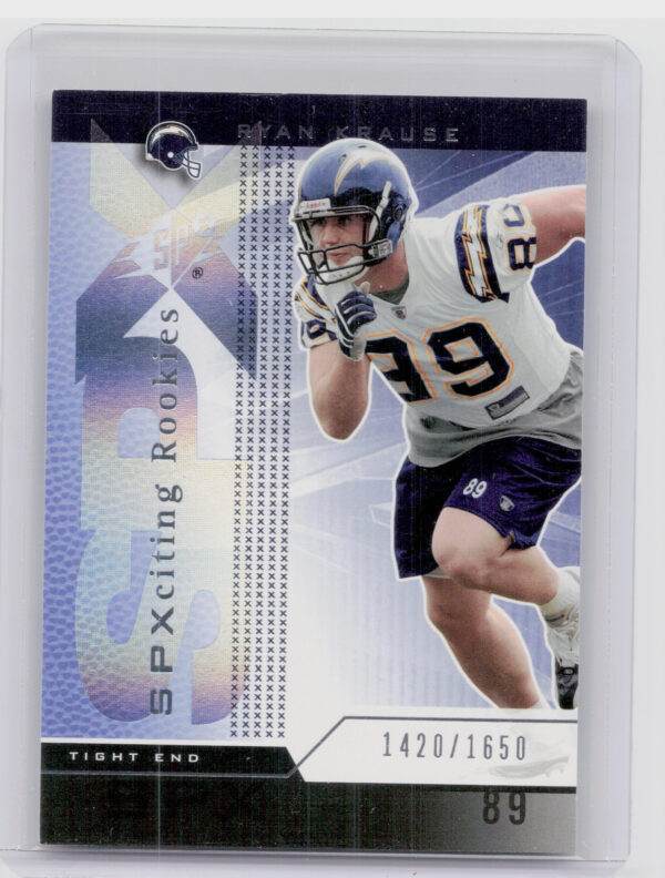 2004 SPx Ryan Krause SN1650 RC #114 Chargers