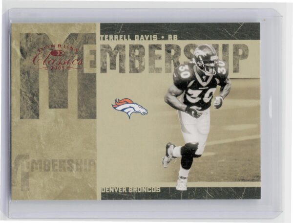 2005 Donruss Plaoff Terrell Davis Memvership /1000 #MS-28 Broncos