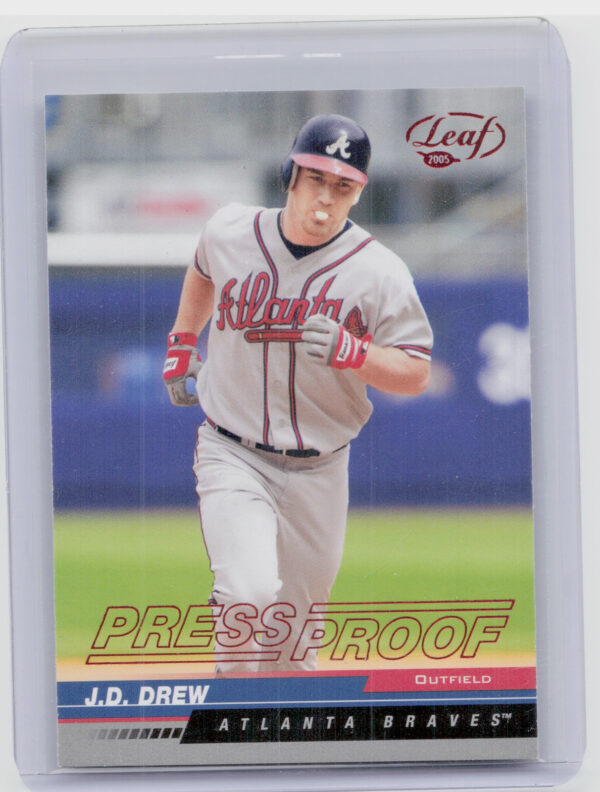 2005 Leaf J.D. Drew Press Proofs Red #17 Braves
