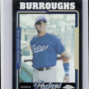 2005 Topps Chrome Sean Burroughs Black Refractors /225 #172 Padres