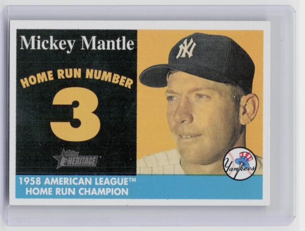 2007 Heritage Mickey Mantle #MHRC3 Yankees 1958 Home Run Champion Mickey Mantle