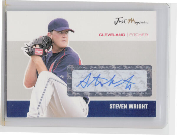 2007 Just Autographs Steven Wright AU #JA-50 Indians Signatures