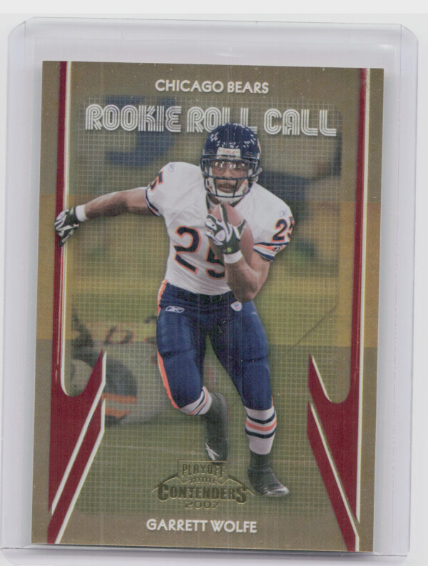 2007 Playoff Contenders Garrett Wolfe SN1000 #RRC-26 Bears Rookie Roll Call
