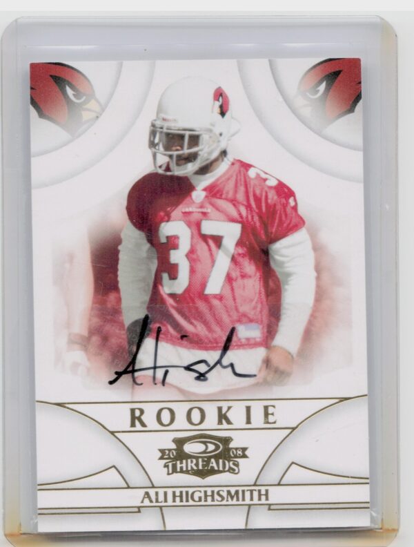 2008 Donruss Threads Ali Highsmith AU RC SN999 #153 Cardinals