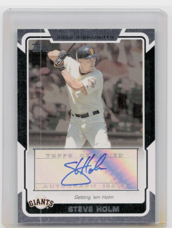 2008 Topps Updates & Highlights Steve Holm AU #HA-SH Giants Highlight Autographs