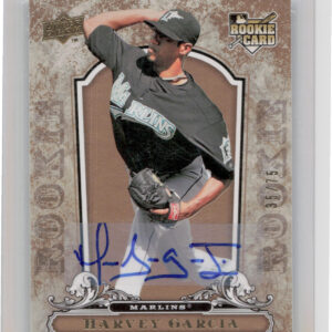 2008 Upper Deck A Piece of History Harvey Garcia AU SN75 #116 Marlins Rookie Aut