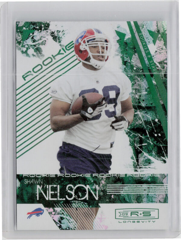 2009 Donruss Rookies & Stars Longevity Shawn Nelson Emerald SN25 #192 Bills