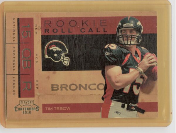 2010 Playoff Contenders Tim Tebow #2 Broncos Rookie Roll Call