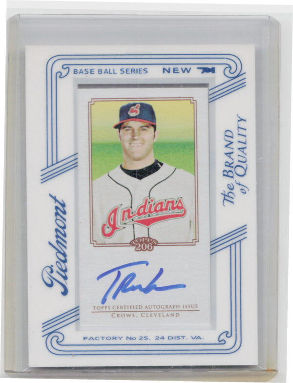 2010 Topps 206 Trevor Crowe AU #TA-TC Indians Mini Framed Autographs Piedmont