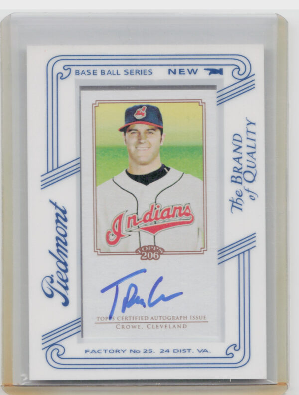 2010 Topps 206 Trevor Crowe #TA-TC Indians Mini Framed Autographs Piedmont