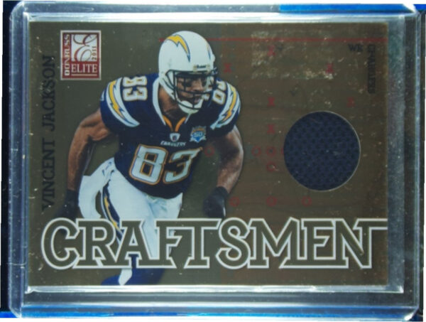 2011 Donruss Elite Vincent Jackson SN299 MEM #25 Chargers Craftsmen Jerseys