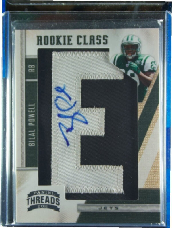 2011 Panini Threads Bilal Powell AU SN450 RC VAR #260 Jets