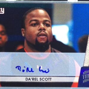 2011 Panini Threads Da'Rel Scott Auto /299 #177 Giants Autographs Silver