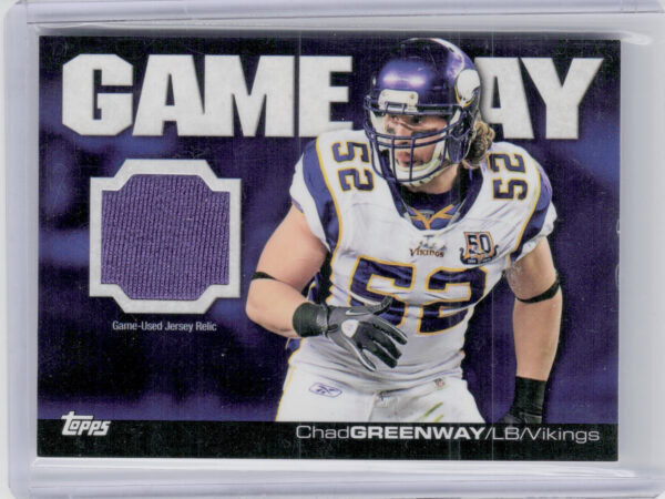 2011 Topps Chad Greenway MEM #GDR-CG Vikings Game Day Relics