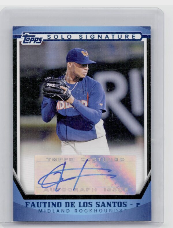 2011 Topps Pro Debut Fautino De Los Santos AU SN199 #SSA-FD RockHounds Solo Sign