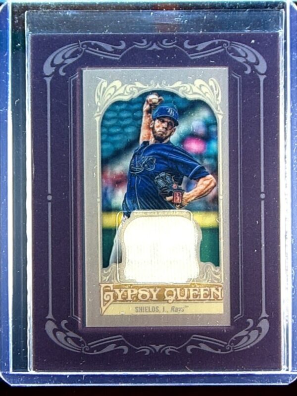 2012 Gypsy Queen James Shields JSY #GQMR-JS Rays Framed Mini Relics