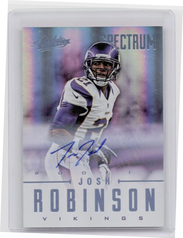 2012 Panini Absolute Josh Robinson AU SN25 #149 Vikings Spectrum Platinum Autogr