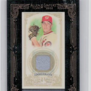 2012 Topps Allen & Ginter Jordan Zimmermann MEM #AGR-JZ Nationals Relics