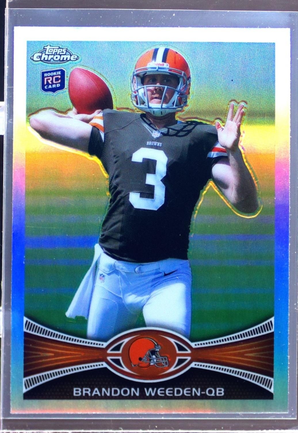 2012 Topps Chrome Brandon Weeden Refractors RC #79 Browns