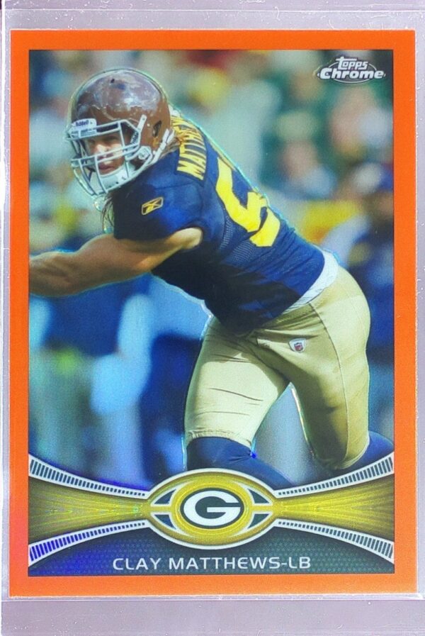 2012 Topps Chrome Clay Matthews Orange Refractors #144 Packers