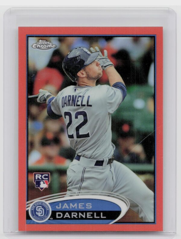 2012 Topps Chrome James Darnell Orange Refractors #174 Padres